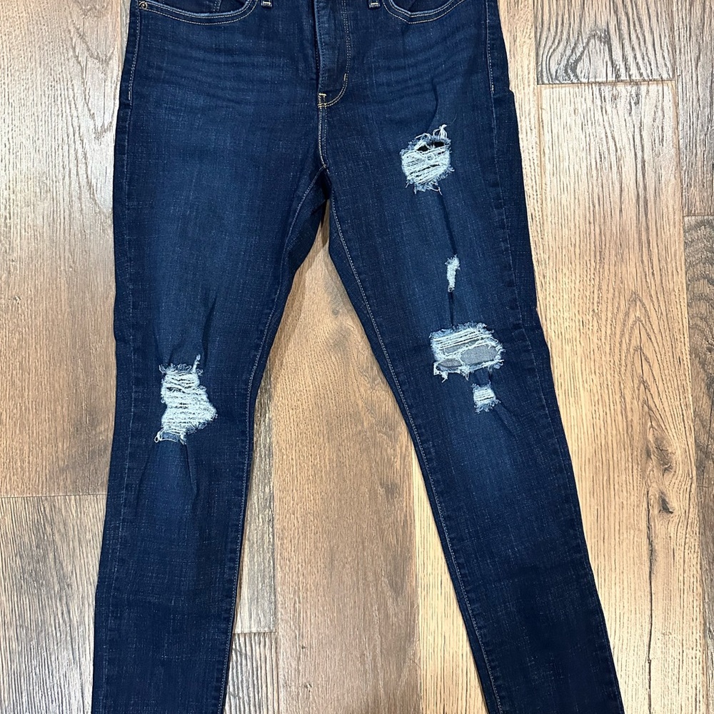 Levi Distressed Dark Blue Women's Jeans Size W30 L30